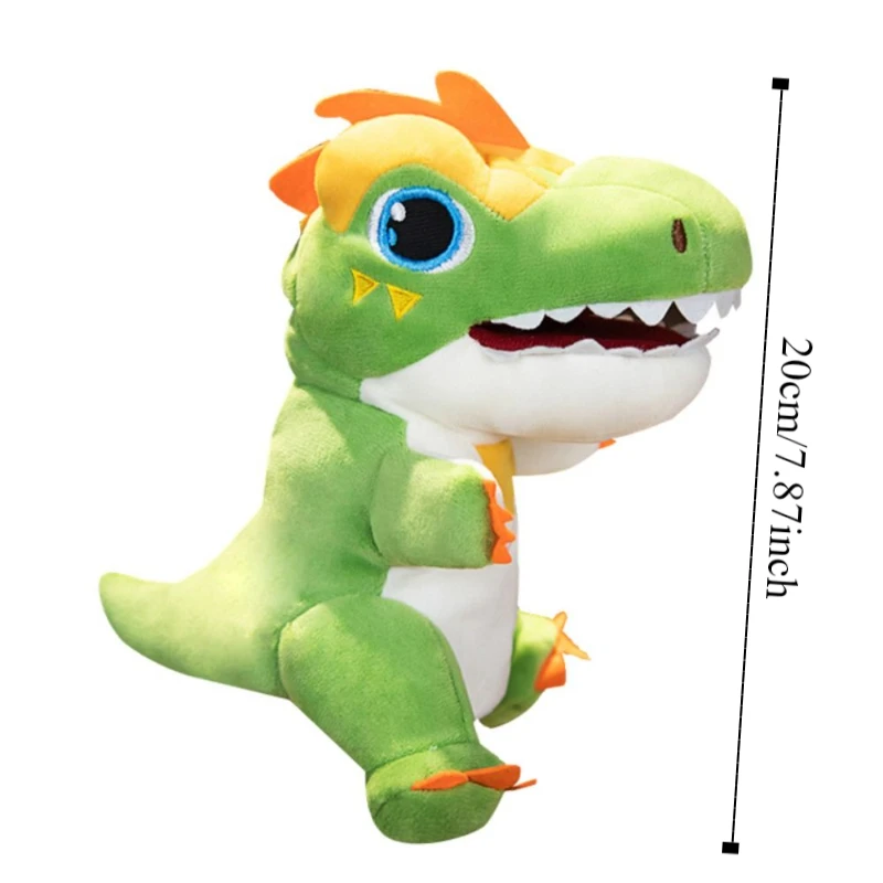 Marionnette à main en forme d'animal tyrannosaure Rex, poupée en peluche à bouche mobile, jouets de dinosaure en peluche doux pour narration d'histoires