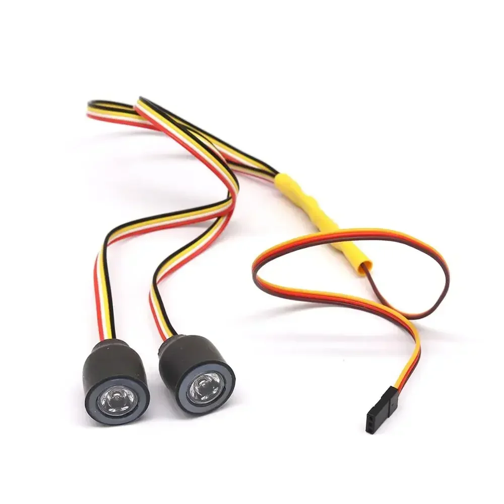 2 luces LED para coche RC, juego de luces de 4,2 v-6v, faros delanteros para coche modelo 1/10 RC, camión, 5mm/8mm/10mm de diámetro, LED para coche RC