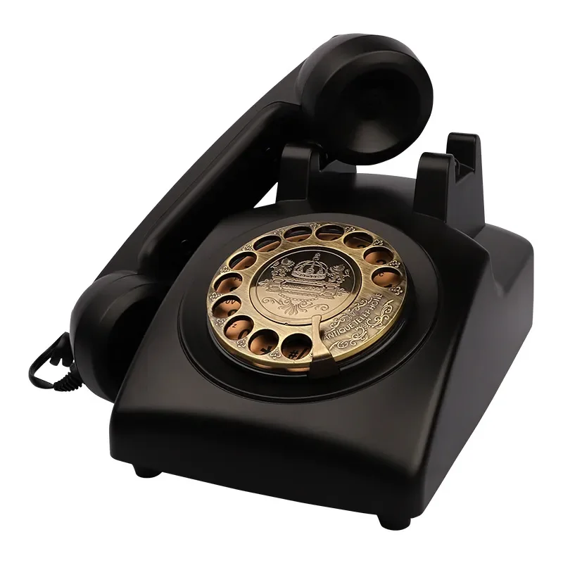 Vintage Style Corded Landline Phone for Home Office Hotel Room Fixed Line Telephone Desktop Wired Communication Device