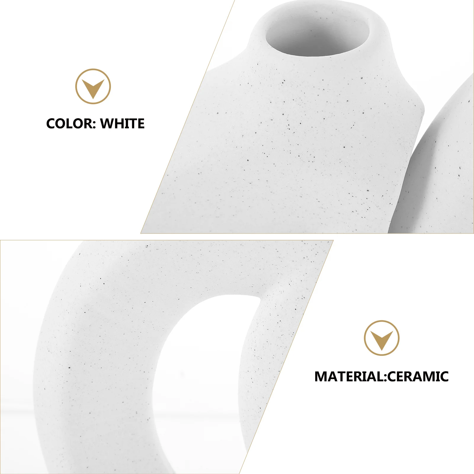 

1Set Modern Ceramic Vase Decorative Flower Vase for Indoor Use Neutral Color Flower Arrangement Pot for Dining Table