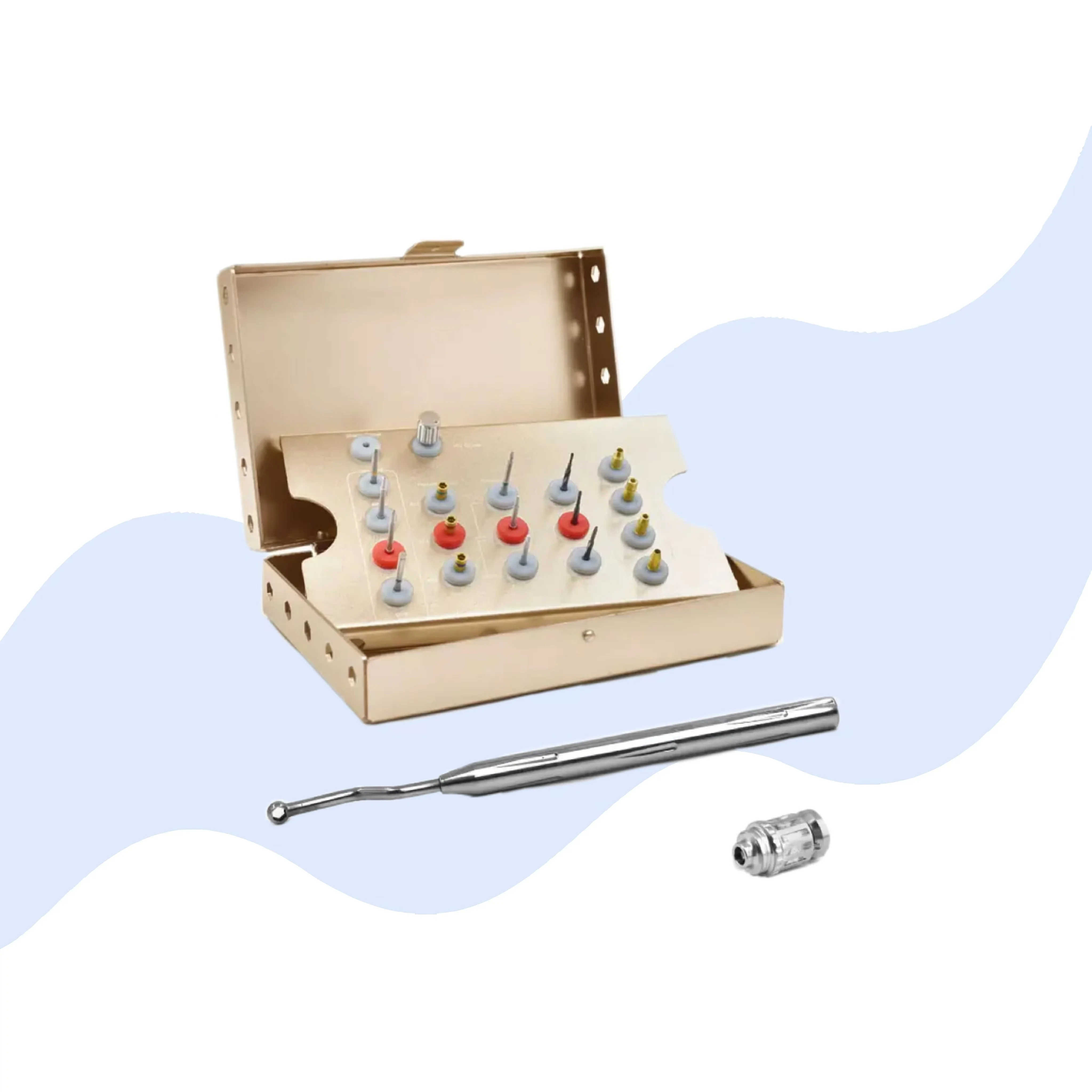 Dental Implant Removal Kit Stainless Steel Dental Implants Conical Drills Bur Kit With Stopper Screw