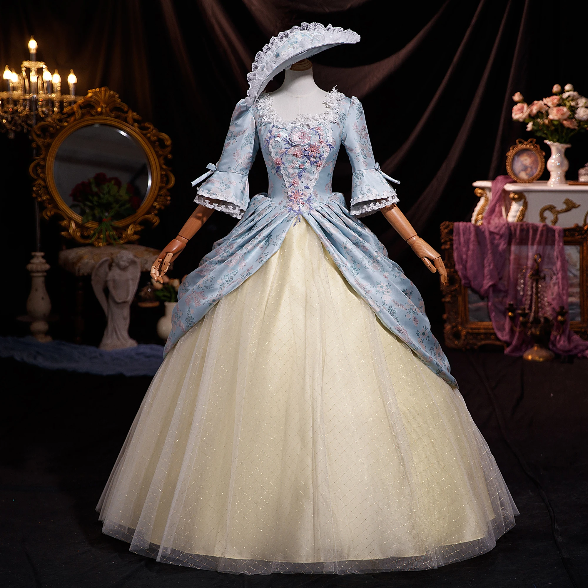 

Women Gothic Victorian Dress 18th Century Stage Performance Ball Gowns Peroid Costume