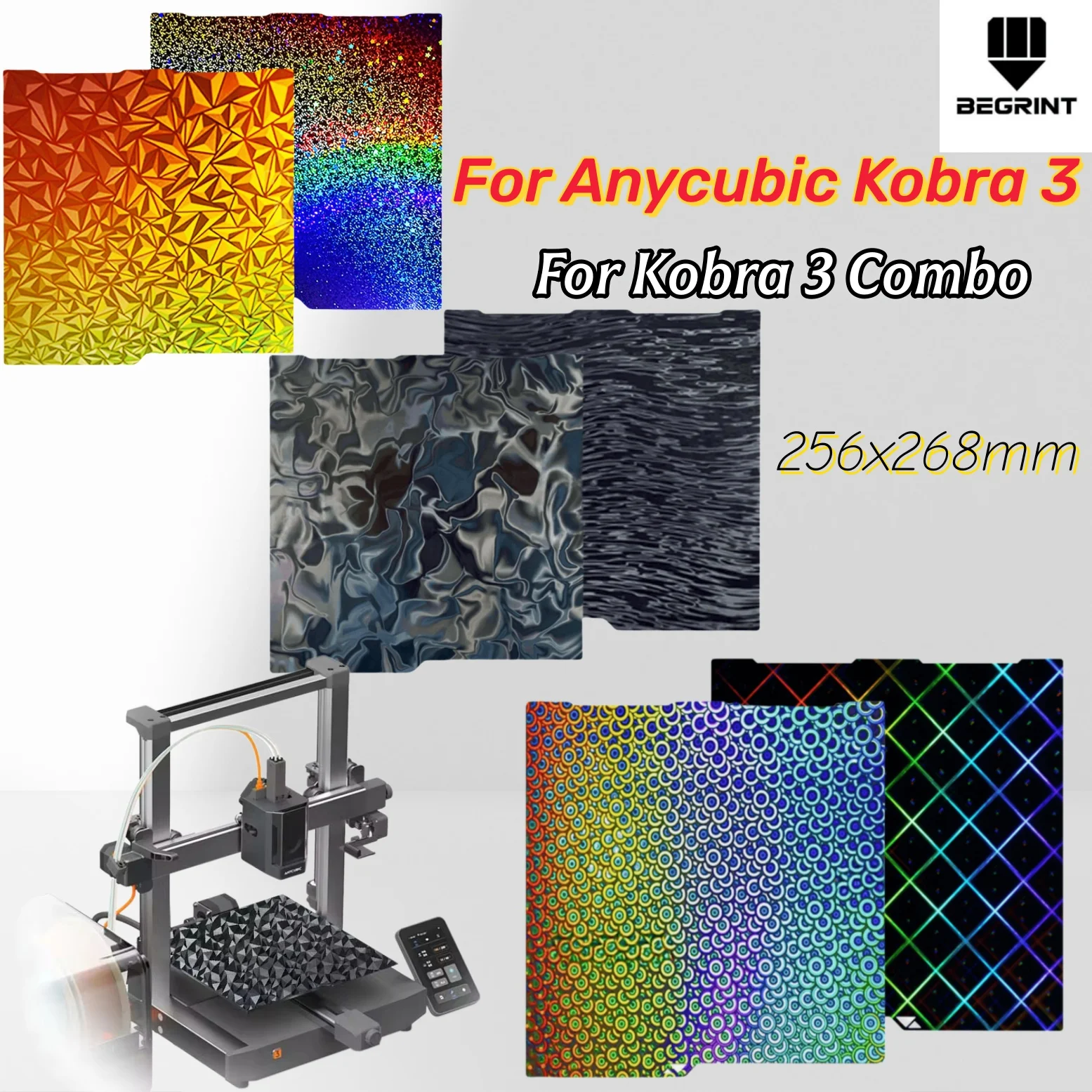 

Двусторонняя термостойкая подставка Anycubic Kobra 3 (PEI текстурированный, PEO) 256x268 мм для Kobra 3 Combo, запасные части