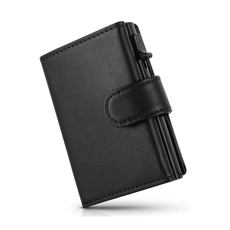 

Fashion Bank Credit Card Wallet RFID Blocking Trifold Smart Men Wallets Leather Slim with Coin Pocket Walet Man Money Bag Purses