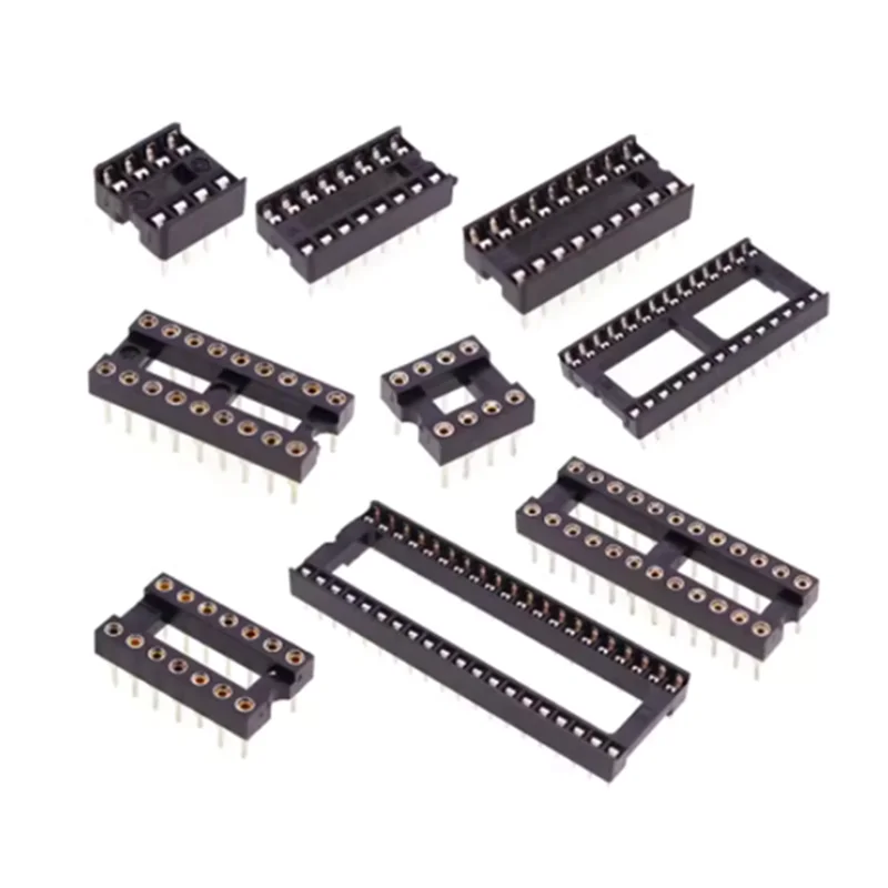 10PCS IC Sockets DIP6 DIP8 DIP14 DIP16 DIP18 DIP20 DIP28 DIP40 pins Connector DIP Socket 6 8 14 16 18 20 24 28 40Pin