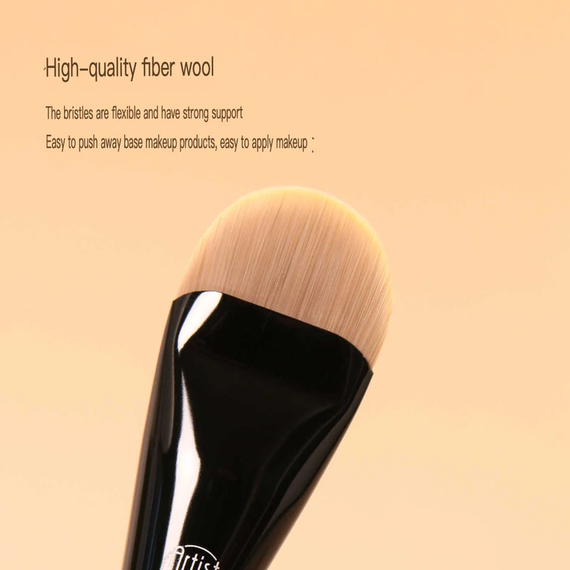 Painter's Walnut B91 Flat Round Foundation Brush, Special Liquid Foundation, One For Seamless Application, Professional Makeup