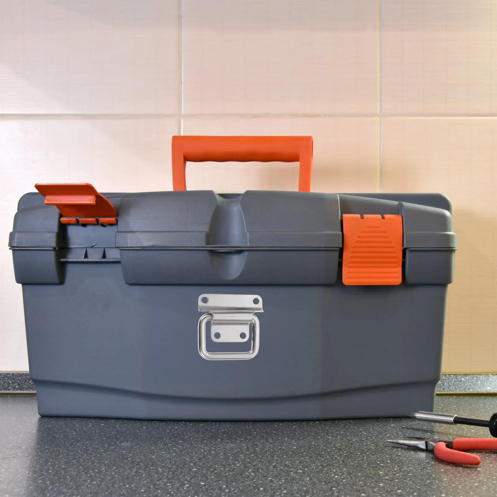 1Pcs Tool Box Pull Handle Stainless Steel Heavy Duty Foldable Toolbox Handle for Industrial Oven Test Chamber Automation