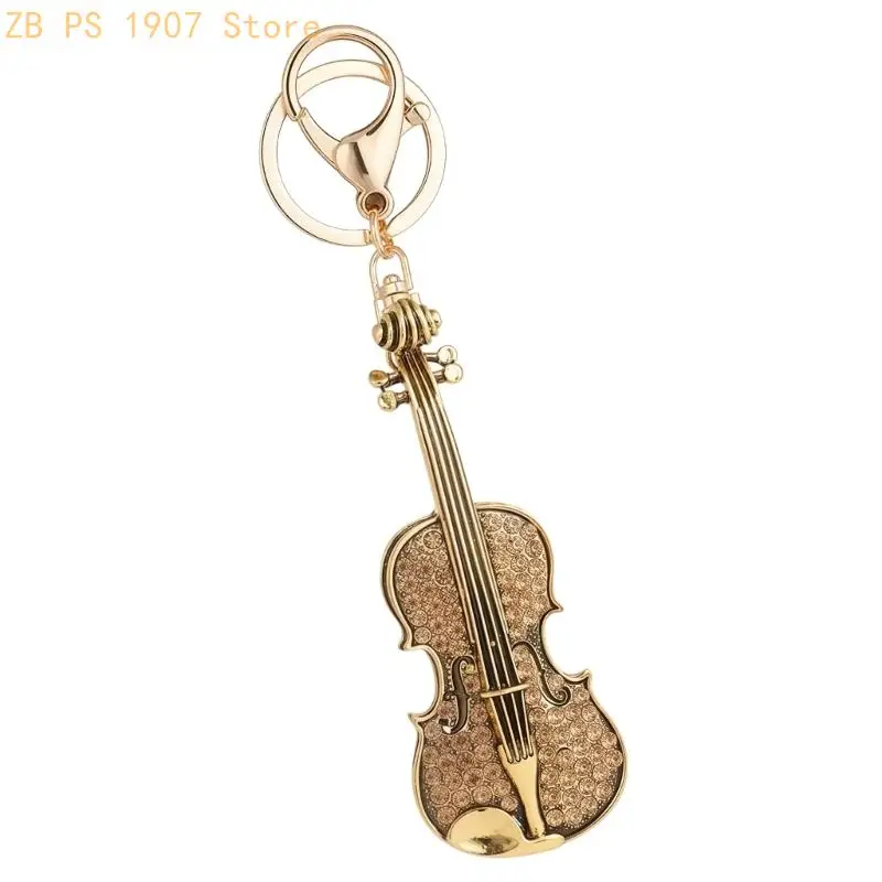 Lovely Miniature Violin Keyring Great Gift For Musicians And Friend 55KA
