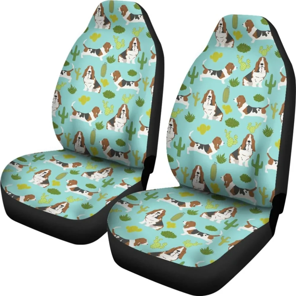 Cute Basset Hound Dog Car Seat Covers Amazing Gift Ideas 210402,Pack of 2 Universal Front Seat Protective Cover