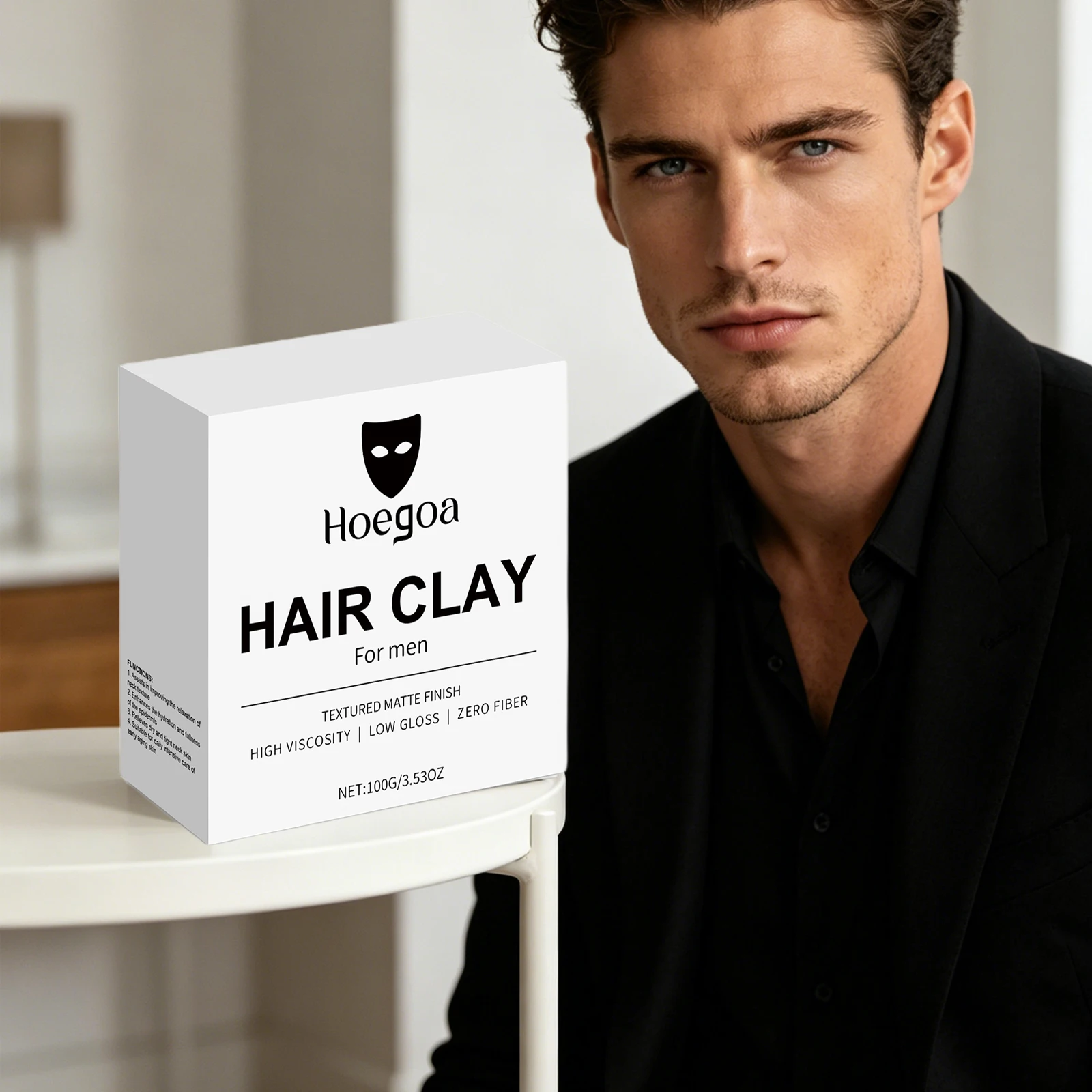 Hair Styling Clay Non-Greasy Matte Finish Strong Hold Modeling Natural Volume Smooth Refresh Improve Texture Hair Styling Mud