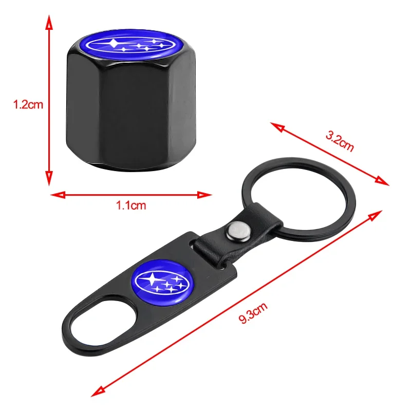 Capuchon de tiges de assujetd'opathie de roue de voiture avec porte-clés, insigne de porte-clés pour Subaru Forester, Impreza, Outback, Complete Tribecacar, WRC XV, Nouveau