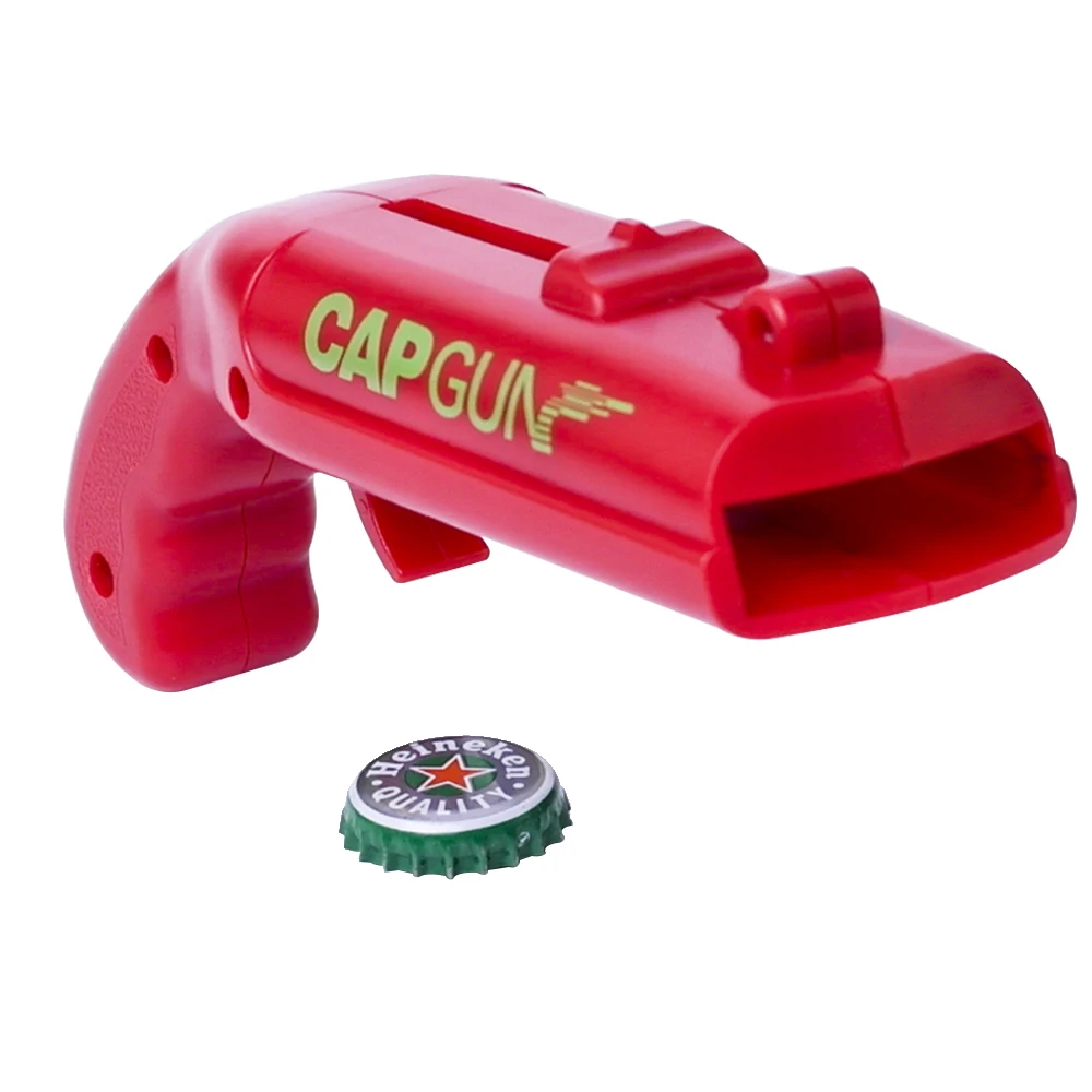 الإبداعية البيرة فتاحة الزجاجات غطاء الربيع المنجنيق قاذفة بندقية شكل بار أداة شرب افتتاح مطلق النار يمكن فتاحة المطبخ أداة أداة