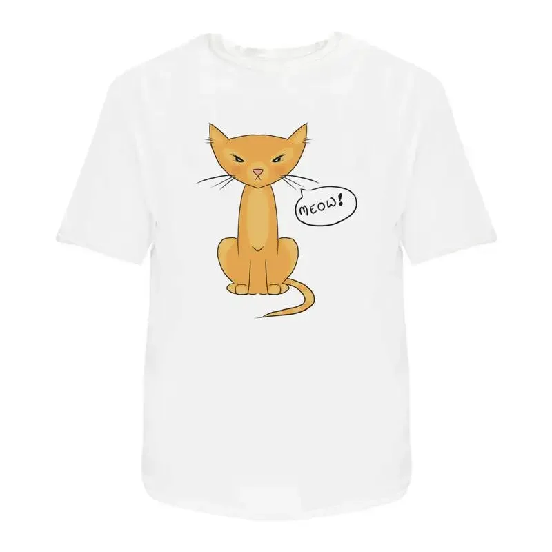 Cat Says Meow ' Cotton T Shirt Ta047774