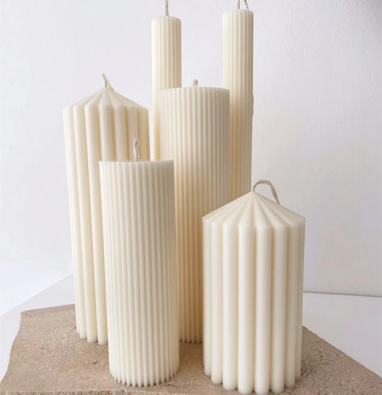 

Regular geometry candle Acrylic mold stripe Cylindrical candle Plastic mold Spherical cylinder candle Silicone mould Home decor