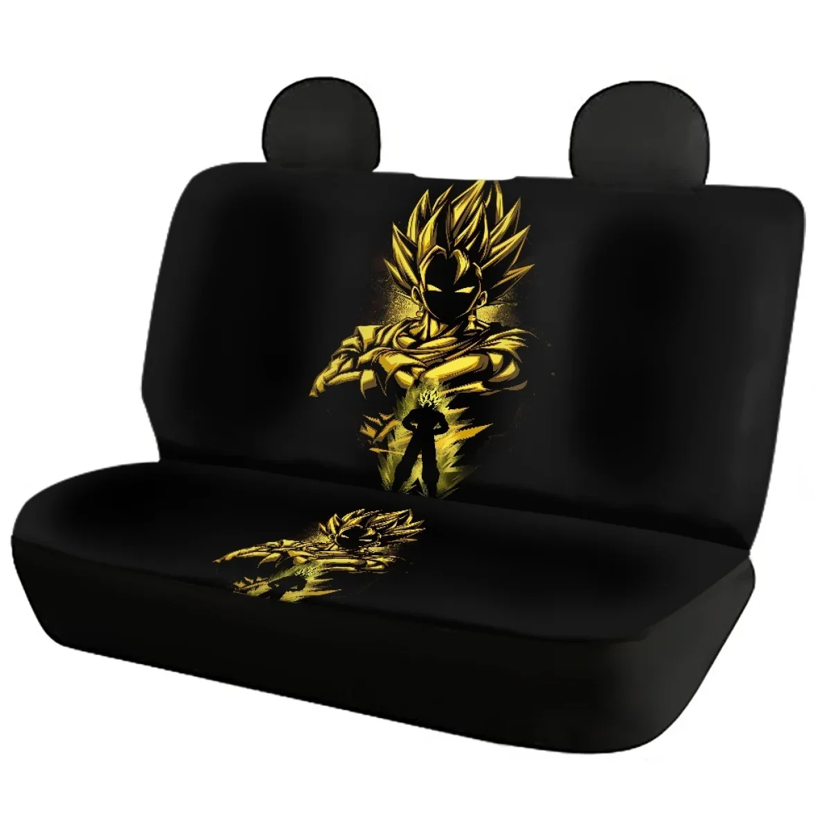 Cool Cartoon Anime Print Auto Front Back Seat Cover Set Anti-dirt Durable Stretch Fabrics Car Interior Accessories New Fashion