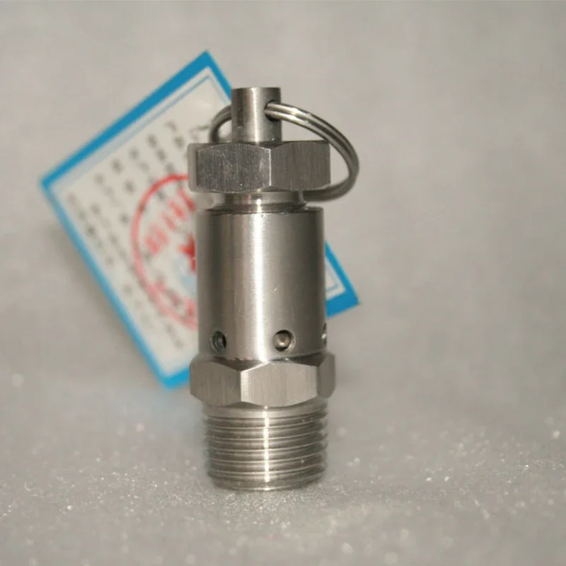 Stainless Steel Safety valve SS304 1bar/2bar male thread 1/4 1/2 inch BSP adjustable spring safety relief valve