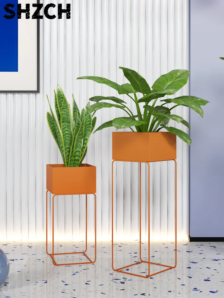 Modern Simplici Iron Plant Flower Pot Stand Living Room Floor Storage Ra Decoration Home Furniture