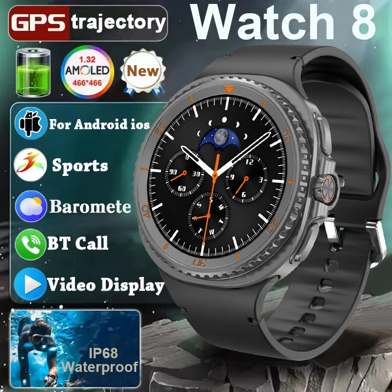 

2025 Новые оригинальные часы 8 Ultra Smartwatch AMOLED GPS Часы с видеодисплеем Bluetooth Вызов Смарт-часы Мужчины Женщины