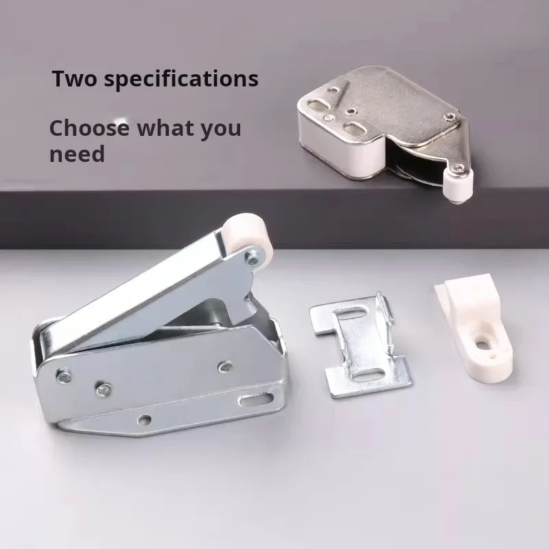 1PCS Cabinet Door With Snap Button Wardrobe Trunk Lock Touch Ball  Door Switch Free Handle Self-locking Rebound Device Hardware
