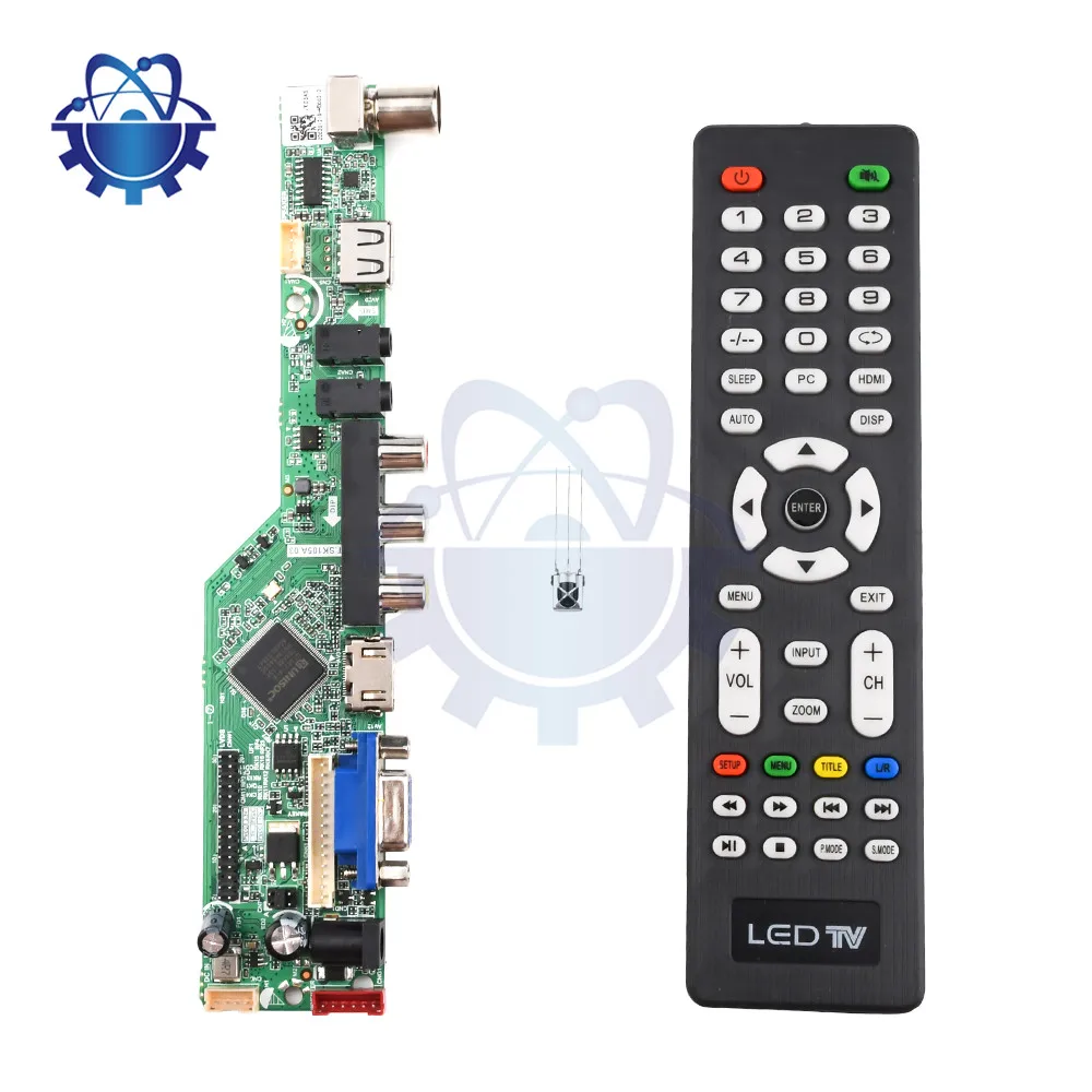 USB LCD controller TV motherboard English Remote Control Remote Control Without Battery