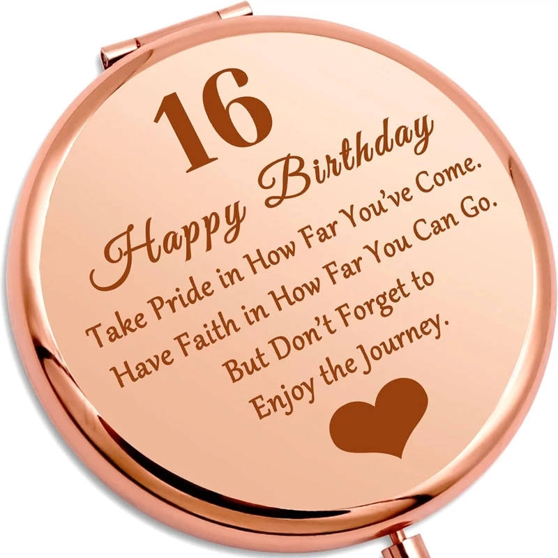 16, подарки на день рождения для девочек, дорожное зеркало для макияжа, компактное зеркало, подарок на день рождения для лучшего друга, сестры, дочки, подарок от мамы, папы 16, подарки на день рождения для девочек, дорожное зеркало для макияжа, компактное зеркало, подарок на день рождения для лучшего друга, сестры, дочки, подарок от мамы, папы