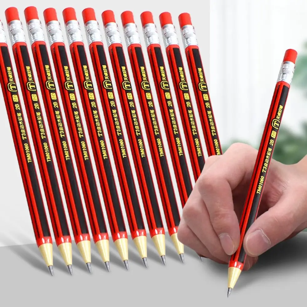 

2.0MM 2B Automatic Pencil Press Type Sketch Drawing Writing Tool Mechanical Pencil Comes With Sharpener Stationery Sketch Pencil
