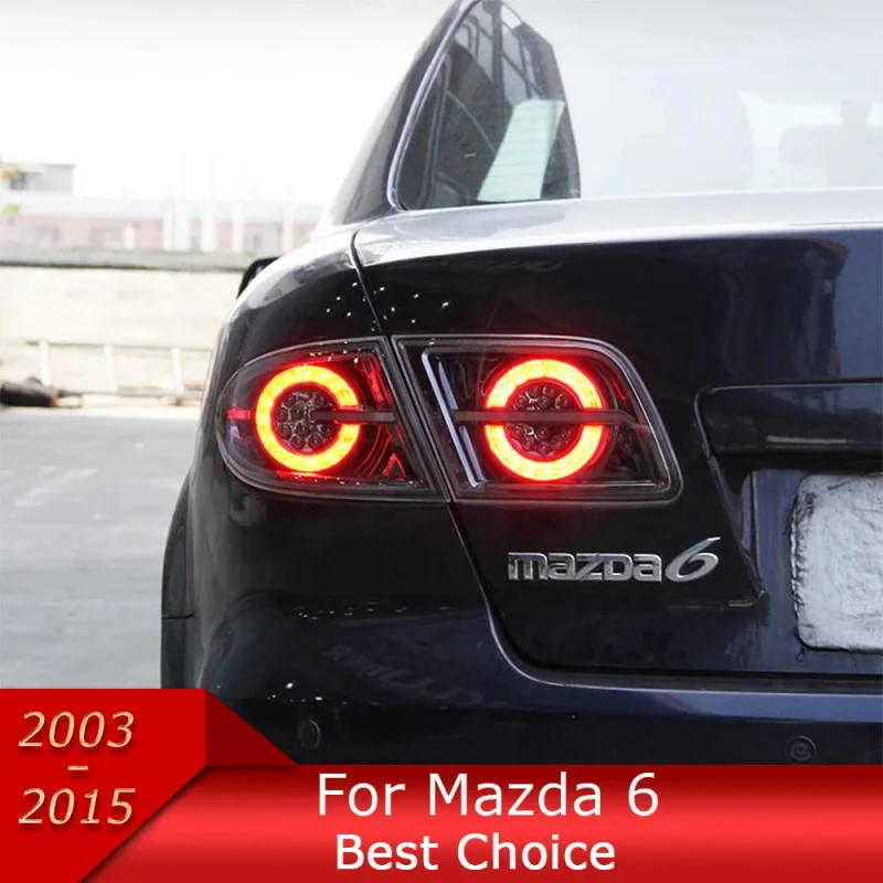 

Suitable Applicable for 2003-2015 Mazda 6 Styling Tail Light M6 Flowing Turn Signal Upgrade High Brightness Double