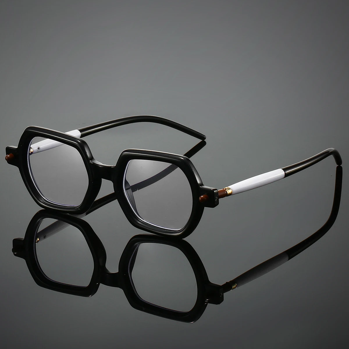 KAMMPT Vintage Polygon Optical Frames Men 2025 Fashion Blue Light Blocking Glasses Women Trendy Luxury Brand Design Eyeglasses