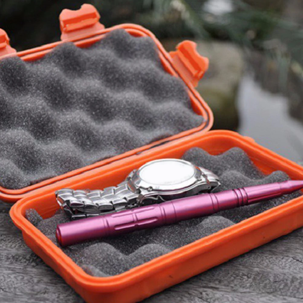 

2Pcs Outdoor Adventure Survival Container Durable Plastic Portable Compact Wilderness Carrying Case Survival Case