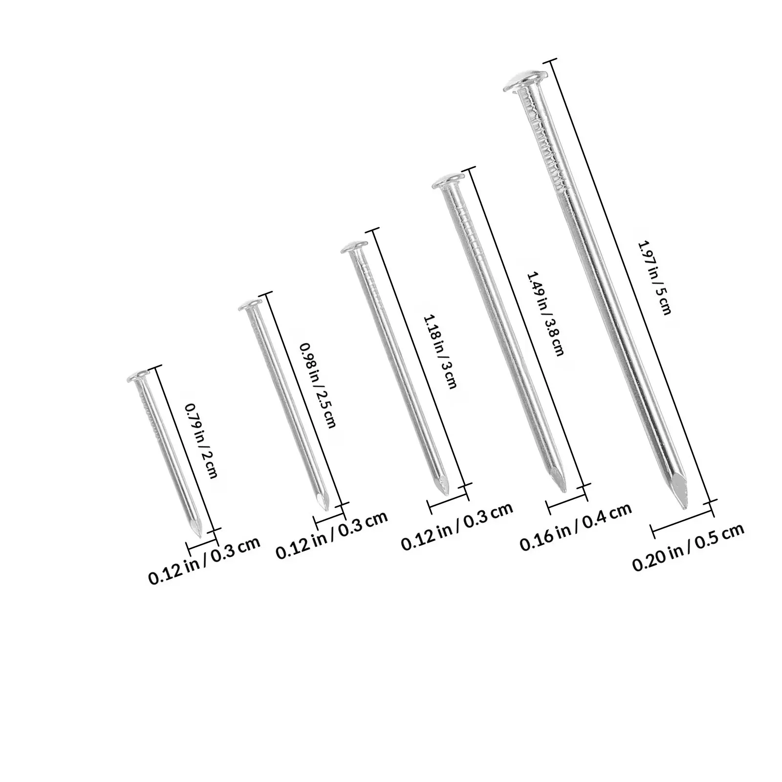 1Set Wall Mounting Hardware Nails Set Strong Iron Nails for Hanging Pictures Frames Decor Art Heavy Duty Drywall Picture Hanging