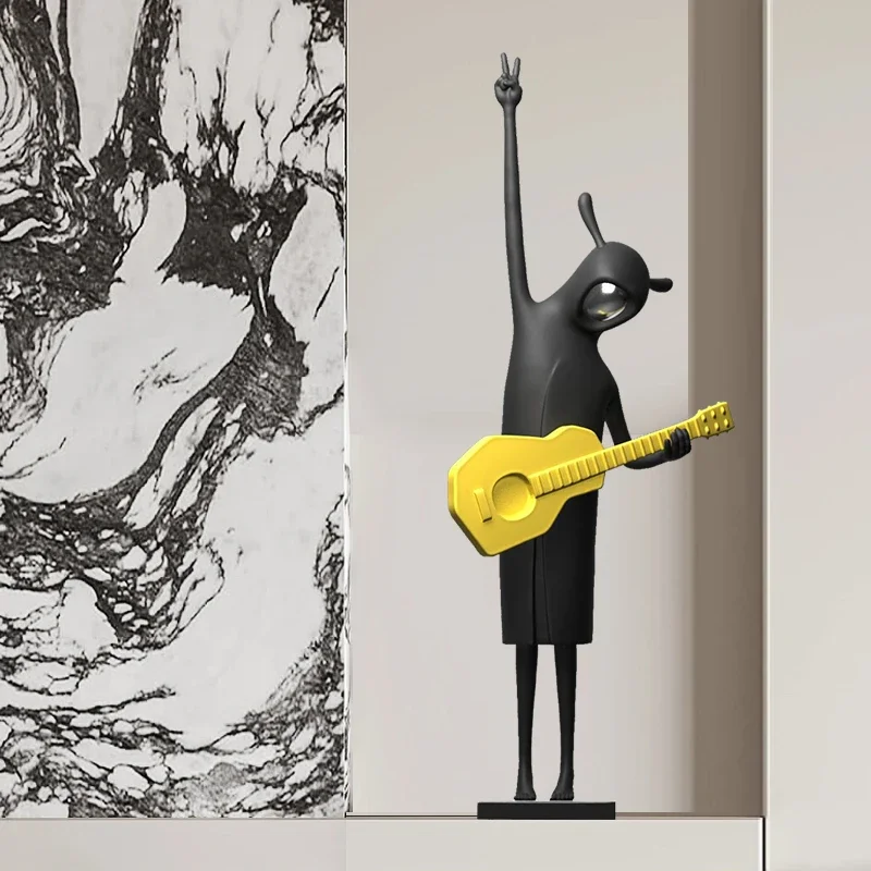 Abstract figure art sculpture ornaments, high-end living room entry, Italian minimalist humanoid floor decoration
