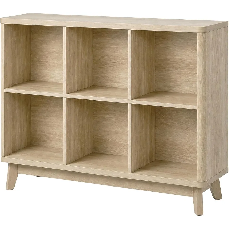 6 Cube Horizontal Storage Organizer Bookshelf with Legs, 40