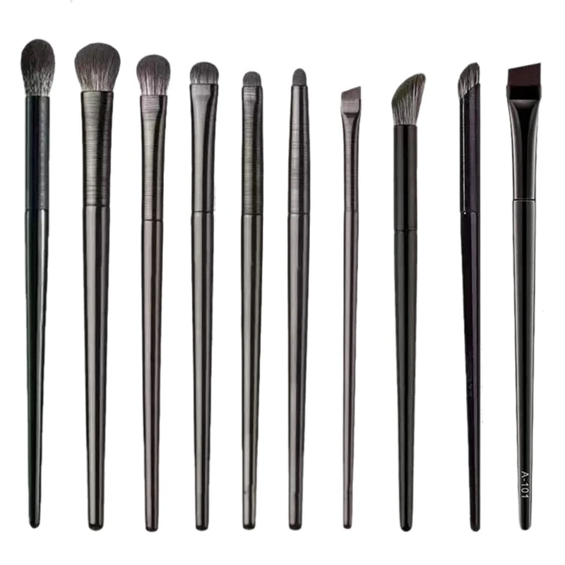 Natural Eye Makeup Brushes Set Eyeshadow Brush Eyebrow Contour Eyeliner Brush Women Eyes Cosmetic Detail Make Up Tools