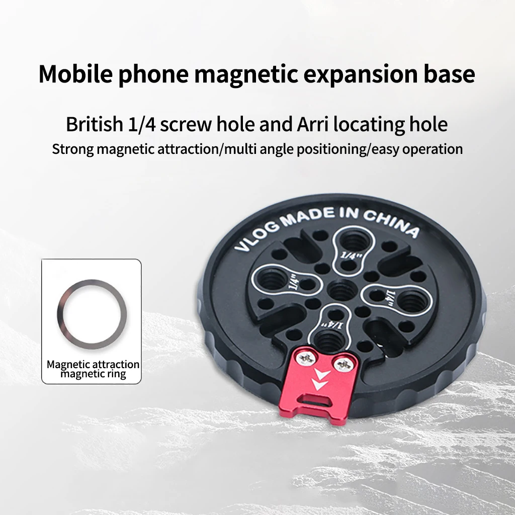 Magnetischer Handyhalter für Magsafe-Stativ mit 1/4 Arri-Positionierungslöchern für iPhone 16, 15, 14, 13, 12, Vlog-Desktop-Telefonhalterung – Detail 27