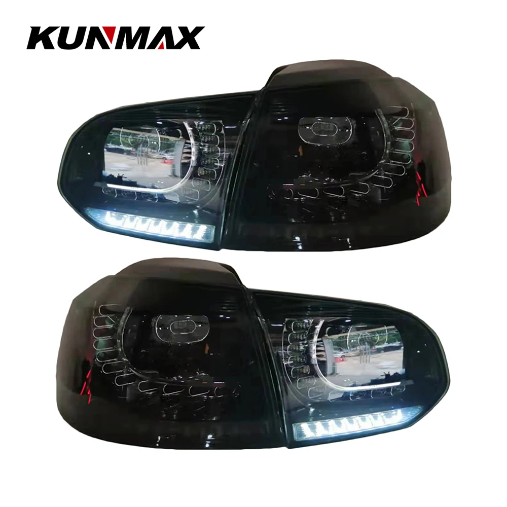 Paar achterlichten voor VW Golf6 MK6 R20 2008-2013 met stromend water effect knipperlicht Golf 6 achterlicht