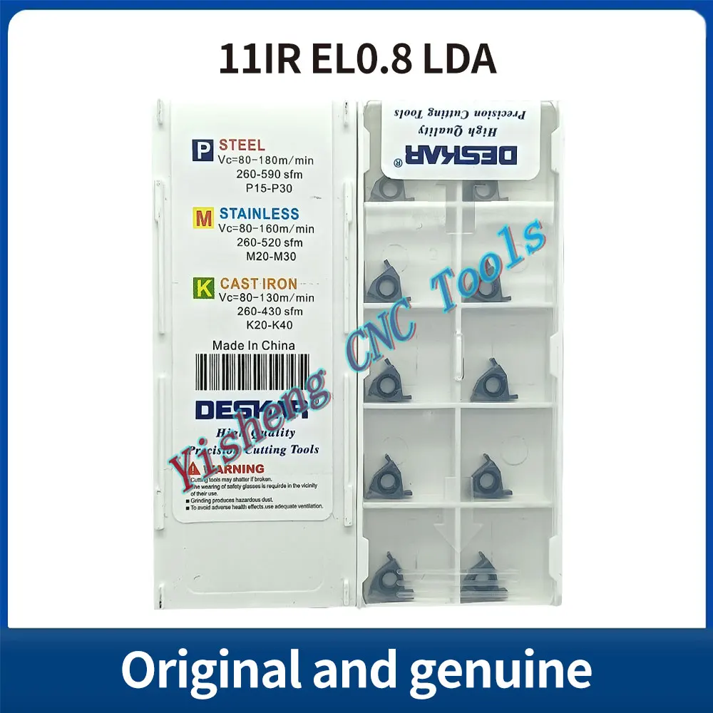 DESKAR 11IR/EL0.5/0.6/0.7 11IR/EL0.8 11IR/EL0.9 11IR/EL1.0 LDA LF6018 Triangolo piatto diametro interno lama scanalatura poco profonda