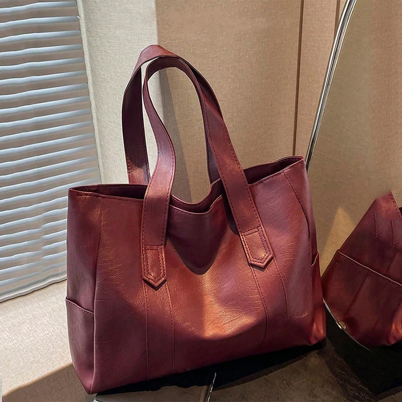 

Large capacity retro handbag under the armpit, fashionable and casual minimalist design, daily multi-functional niche design com