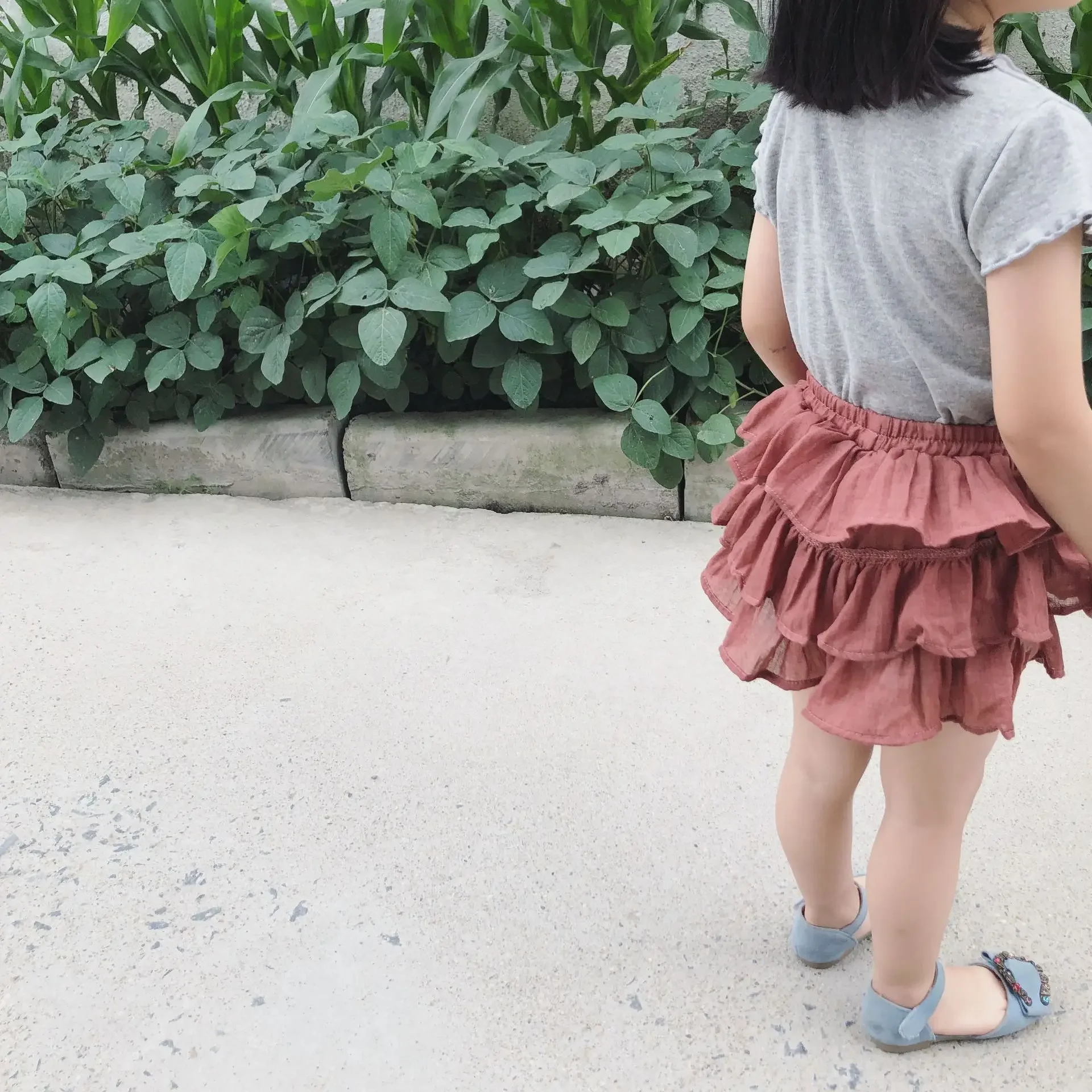 HoneyCherry New Skirt Shorts Korean Pure Color Thin Cotton Short Pants Girls Toddler Girl Shorts Girls Summer Shorts