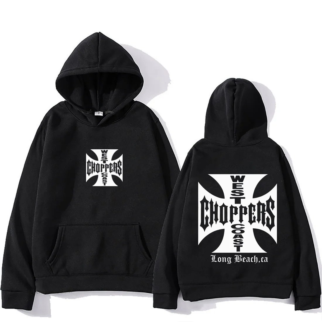 Paul Walker West Coast Choppers Felpa con cappuccio da uomo e da donna oversize alla moda Top Hip Hop Abbigliamento in pile a maniche lunghe Felpa vintage