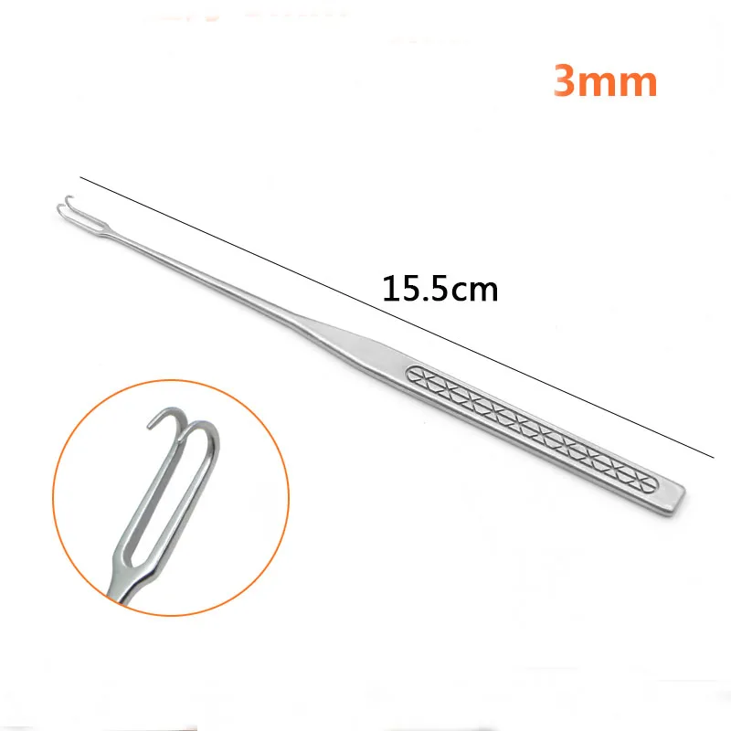 Stainless steel eyelid nose Plastic retractor double eyelid pouch two claws double teeth retractor eye instrument tool