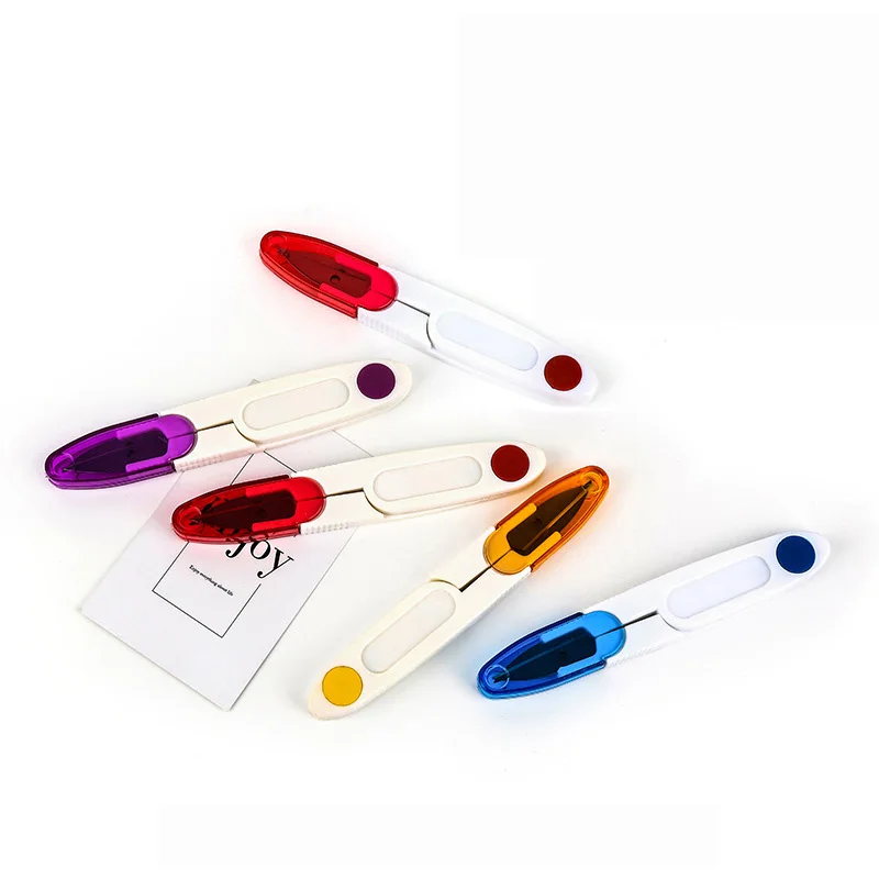 1/3/5 قطعة مقص خيط على شكل حرف U - قاطعة خياطة بمقبض بلاستيكي للغرز المتقاطعة والحرف اليدوية