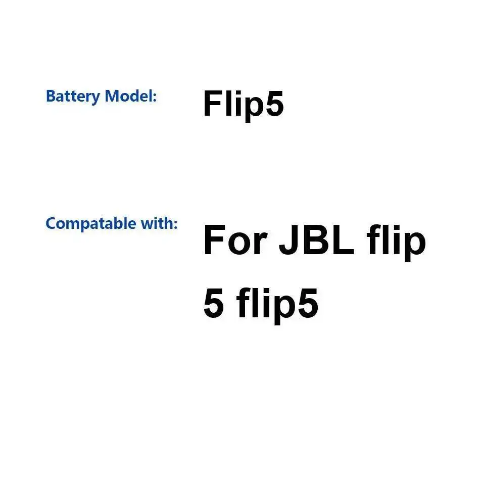 لبطارية مكبر الصوت Jbl Flip 5 Flip5 بديلة ممتازة بقدرة 5200 مللي أمبير في الساعة مزود طاقة موثوق به