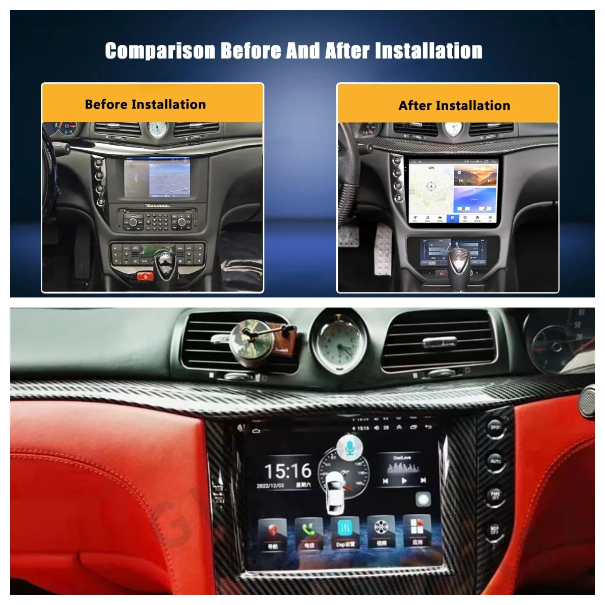 

Android 14 Car Radio For Maserati GranTurismo GT/GC 2007-2017 GPS Carplay DSP Screen Multimedia Video Player Stereo Auto Radio