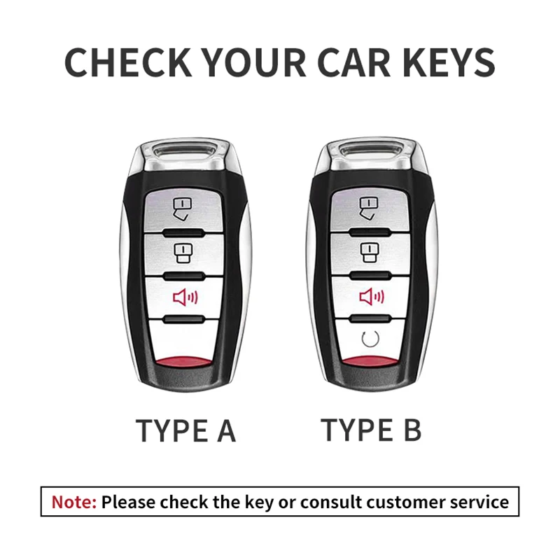 3/4 Buttons Leather Car Remote Key Case Cover For Great Wall Cannon POWER 2022 H6 Cannon P Series M4 Hover Keychain Accessories