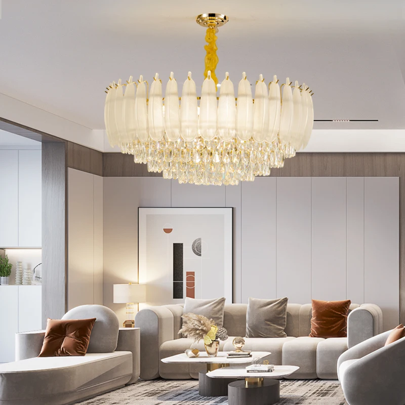 

2025 светильник, роскошная хрустальная роскошная люстра в скандинавском стиле, свет для гостиной, современный простой бытовой коммерческий светильник для ресторана, спальни