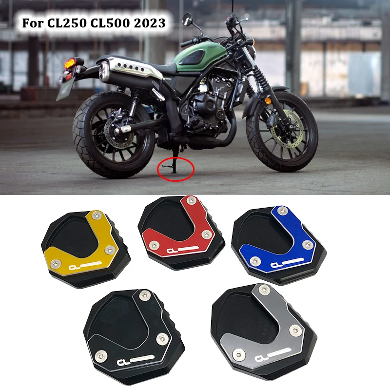 For HONDA CL 250 CL 500 CL250 CL500 2023 Motorcycles CNC Aluminum Kickstand Side Stand Extension Pad Support Plate Accessories