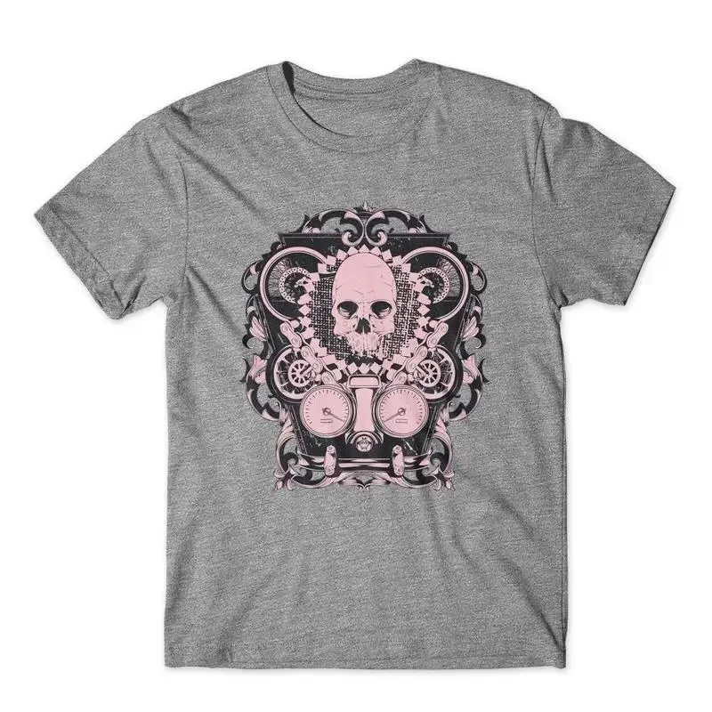 Under Pressure T Shirt Motorcycle Skull Design 100 Cotton Premium New