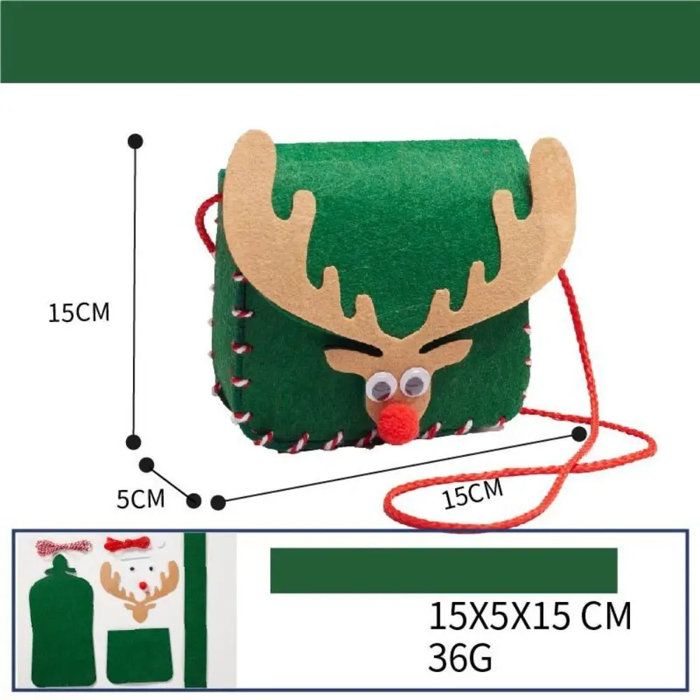Children Cute Backpack New Year Gift Decoration Handicraft Handbag Elk Bag DIY Materials Kits Candy Bag Christmas Bag view 2