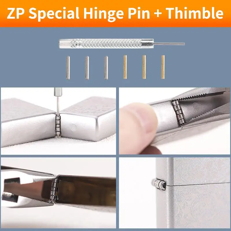 【MA】Disassemble Punch & Replacement Stainless Steel Hinge Pins For Classic Oil Lighter Case Link Pin DIY Replace Repair Tool
