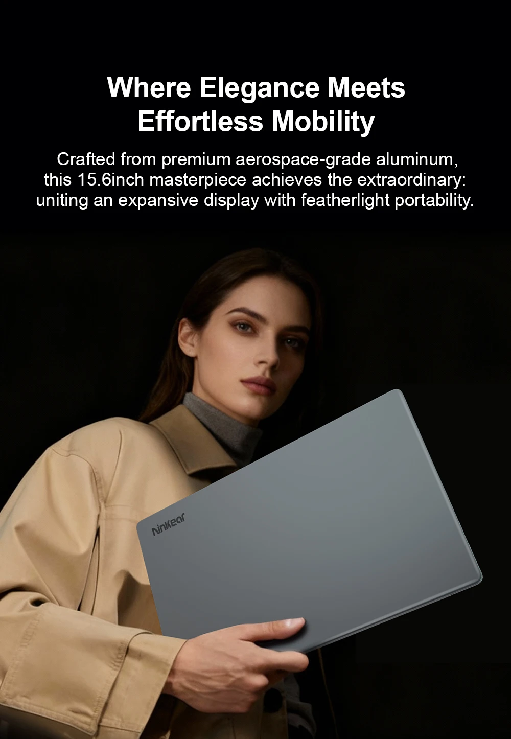 [Ship From Within Europe]Ninkear A15 Plus Laptop AMD Ryzen 7 5825U 15.6" FHD+ Display 16GB RAM+1TB SSD Wi-Fi 6 Bluetooth 4.0 Windows 11 Pro 63.52Wh Battery 65W Charging